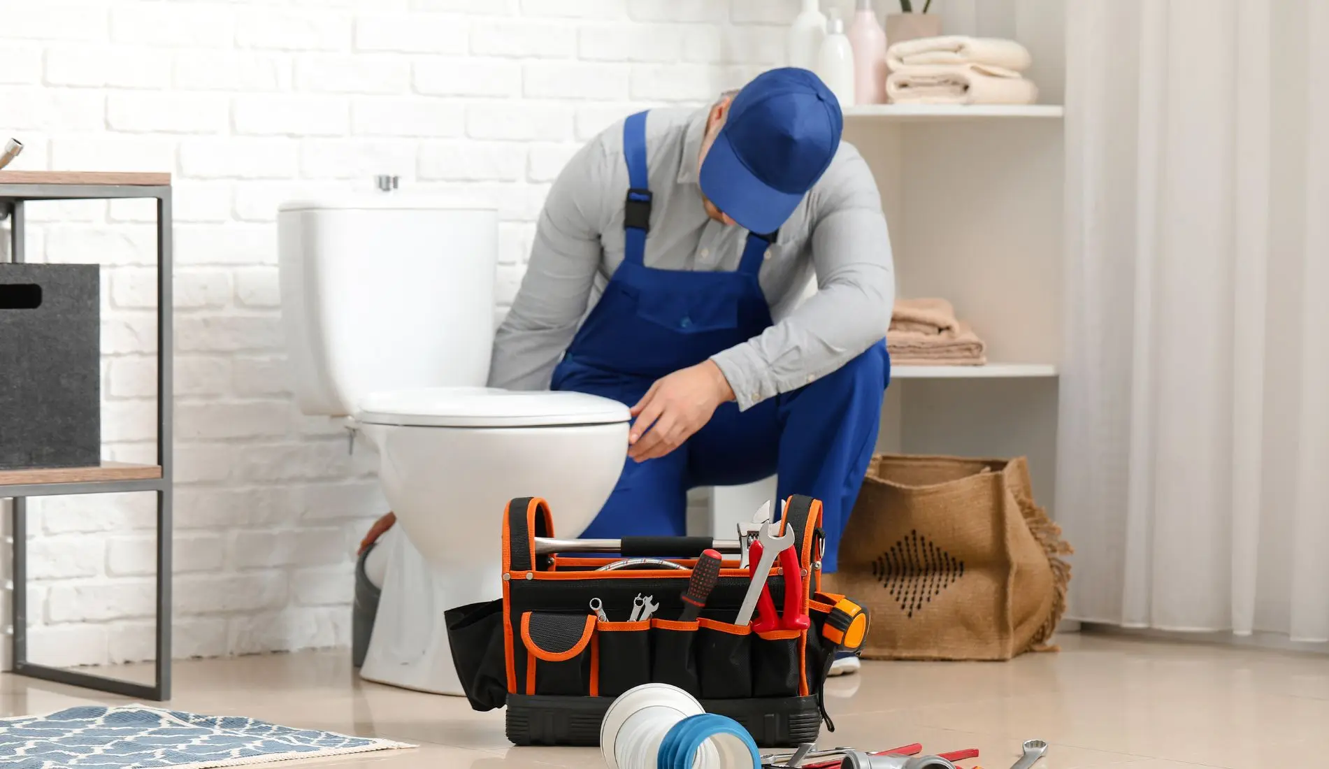 Poseur partenaire installant un meuble design Masalledebain.com