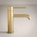 Robinet mitigeur lavabo doré brossé, Châtelet (1).webp