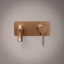 Mitigeur lavabo mural doré rose brossé, Châtelet III