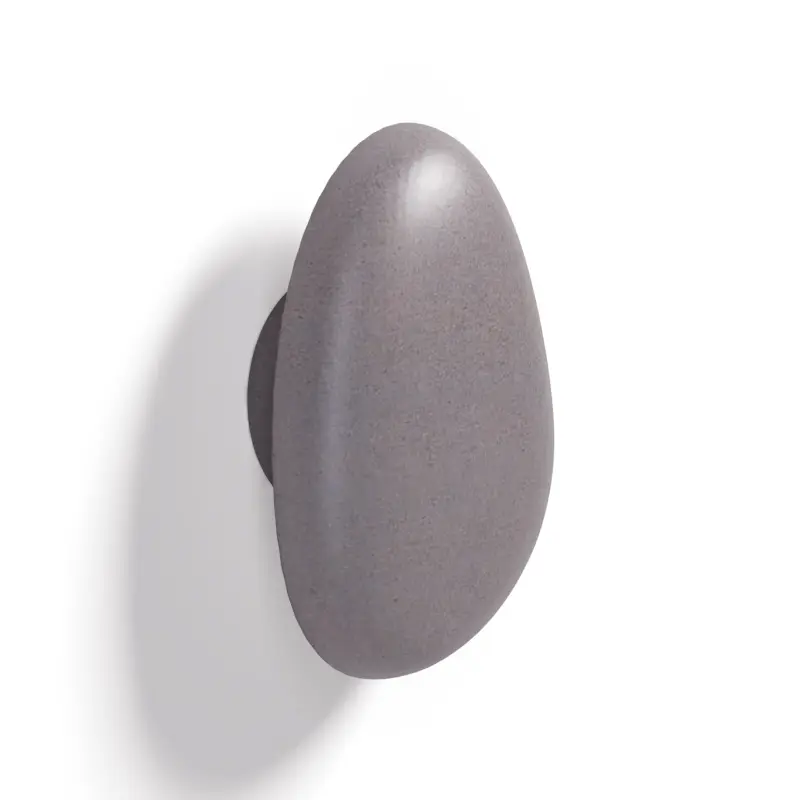 Patère murale galet, finition Gris ciment, T15.webp