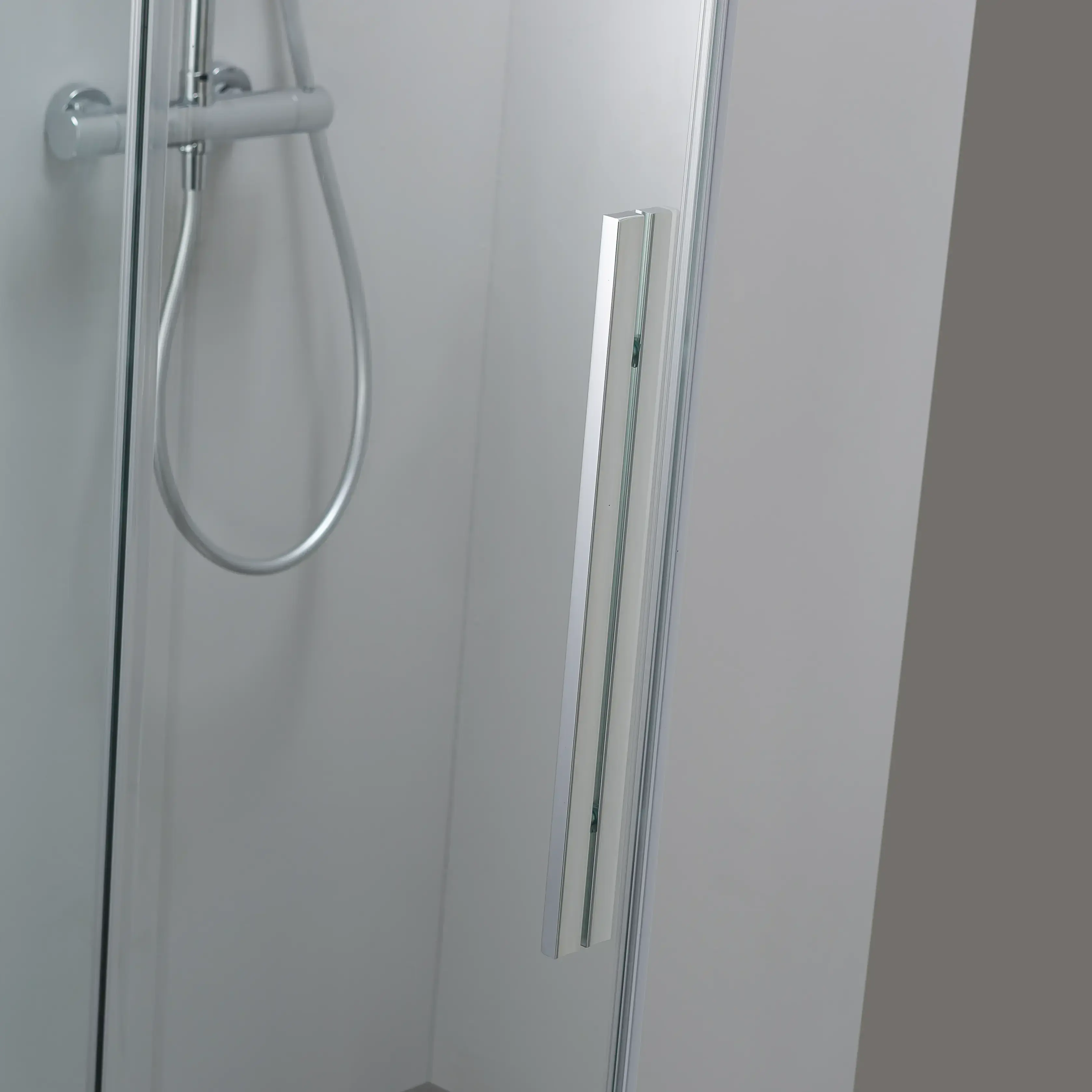 Porte de douche coulissante, softclose, 95 à 180cm, Chromé, Porta 