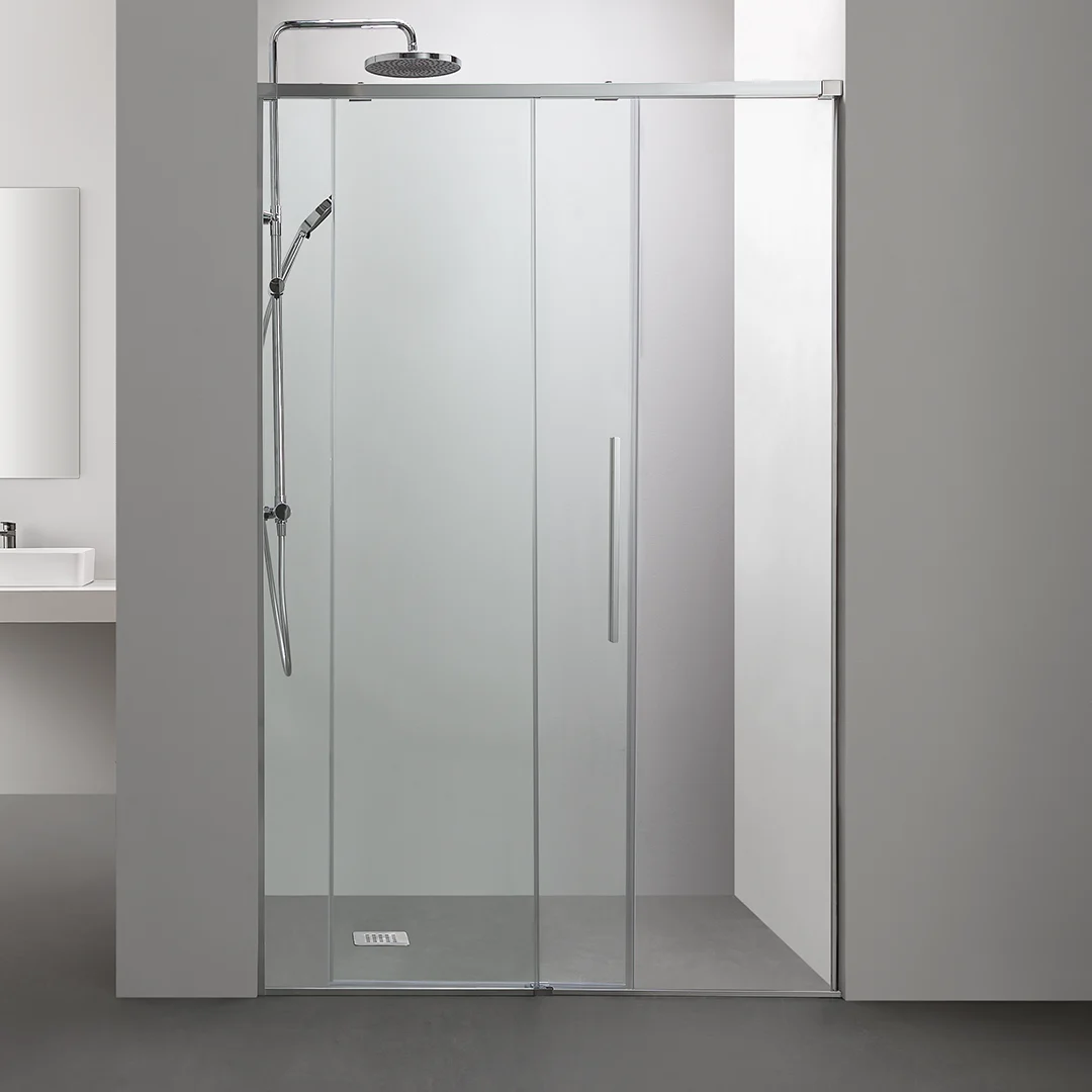 Porte de douche coulissante, softclose, 95 à 180cm, Chromé, Porta 