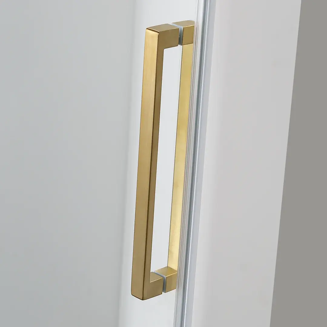 Porte de douche coulissante, softclose, 95 à 180 cm, Doré brossé, Porta