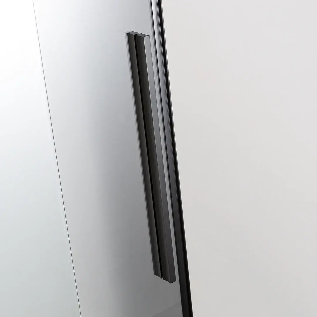 Porte de douche coulissante, softclose, 95 à 180cm, Noir, Porta