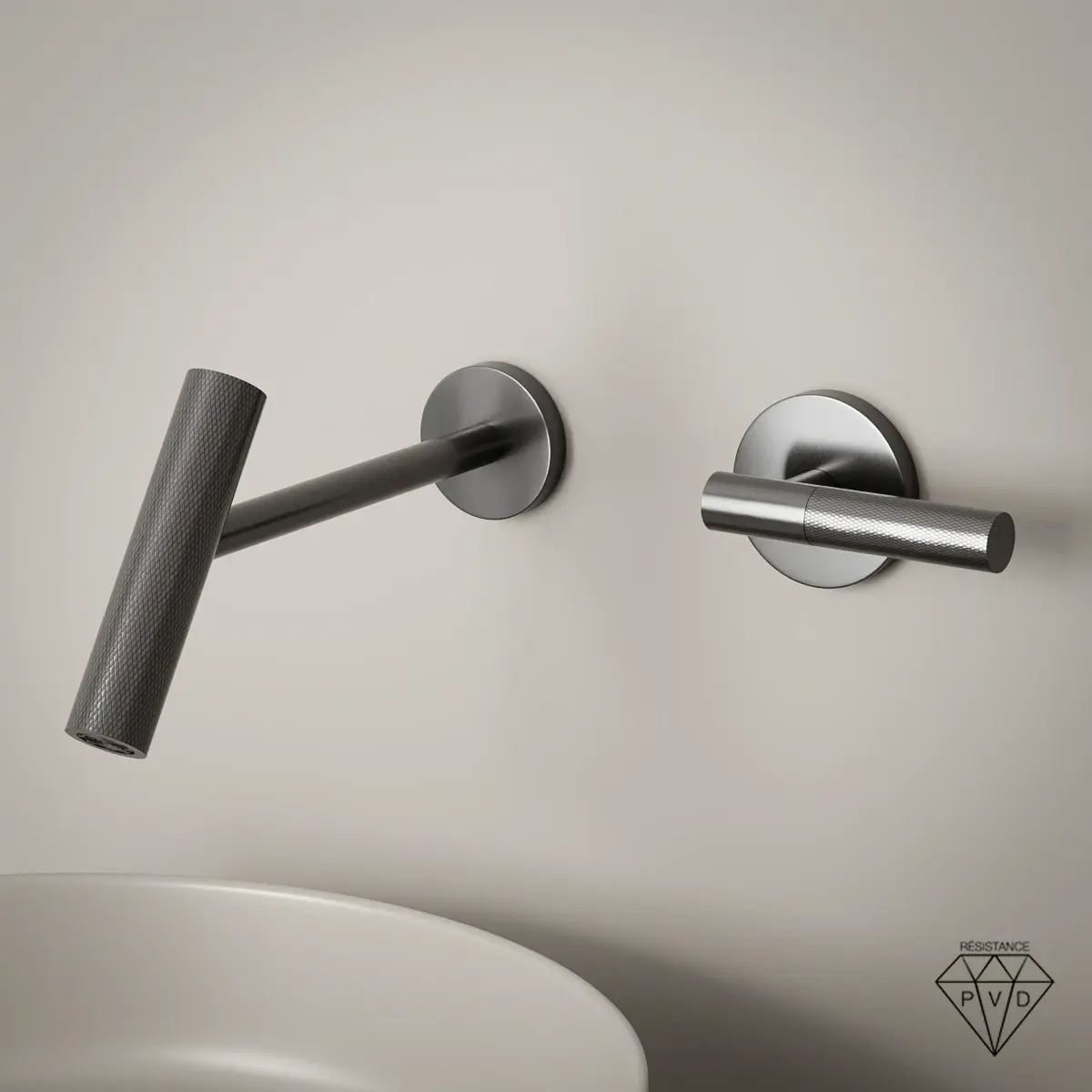 Mitigeur lavabo encastrée gun métal
