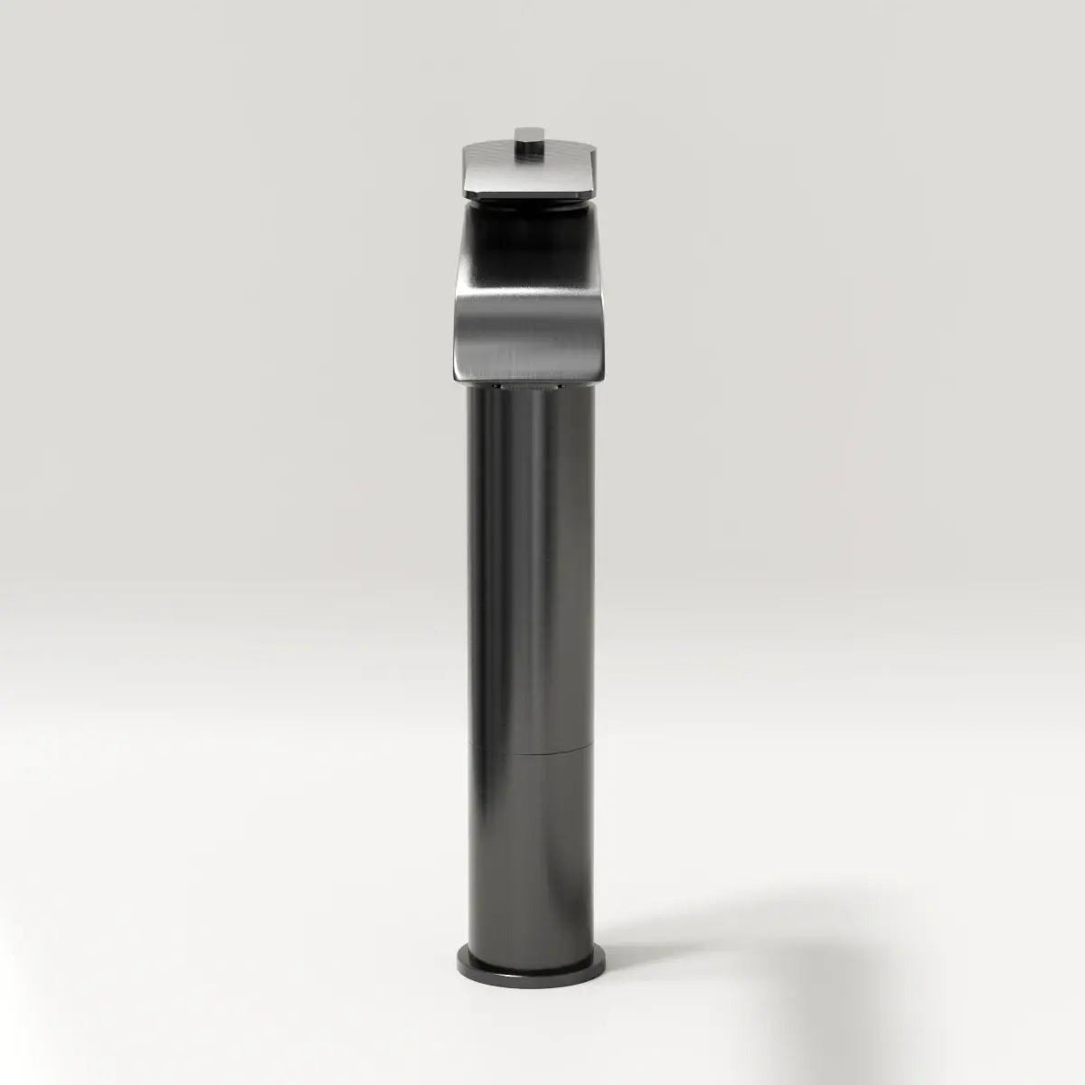 Robinet mitigeur lavabo surélevé, gun métal, Carbone 