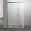 Cabine de douche coulissante softclose, 95 à 180cm, avec retour fixe d'angle 70_80_90_100cm, Doré brossé, Porta (copie).webp