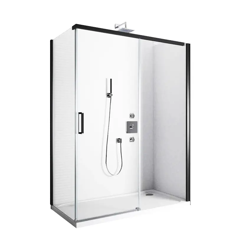 Cabine de douche coulissante Colors Black Matt, 120 cm.webp