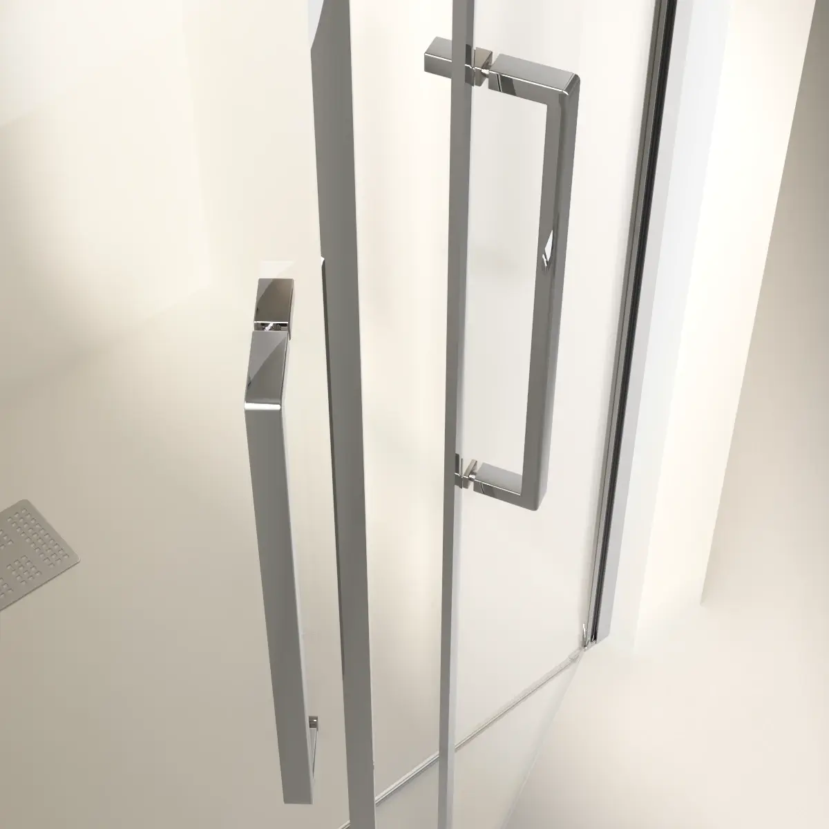 Porte de douche saloon, Sur-mesure de 58 à 95,5 cm, Chrome, Regia