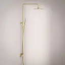 Colonne de douche mitigeur, Ø25cm, inox doré brossé, Châtelet III