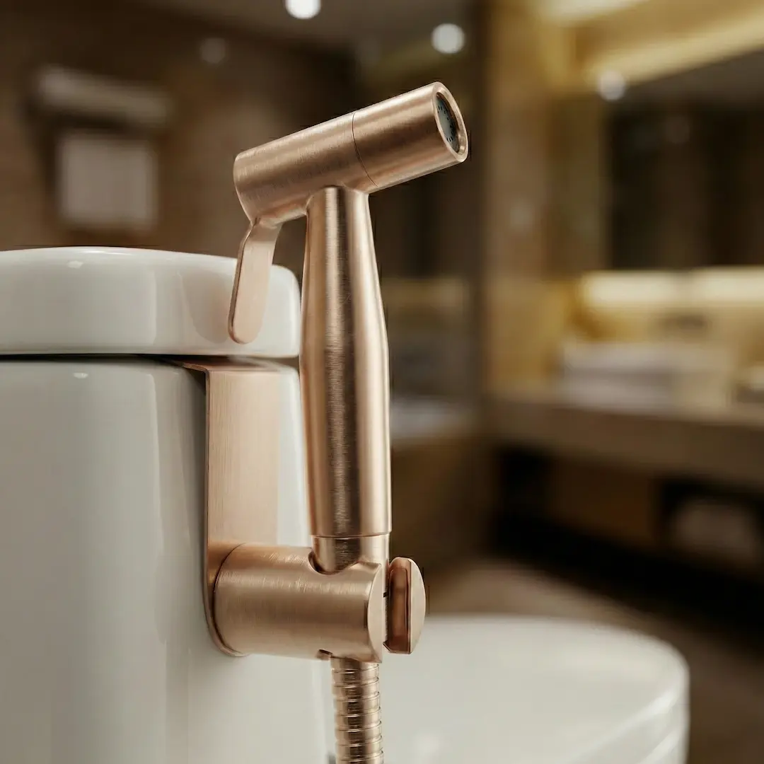 Douchette hygiénique Doré rose brossé, Châtelet