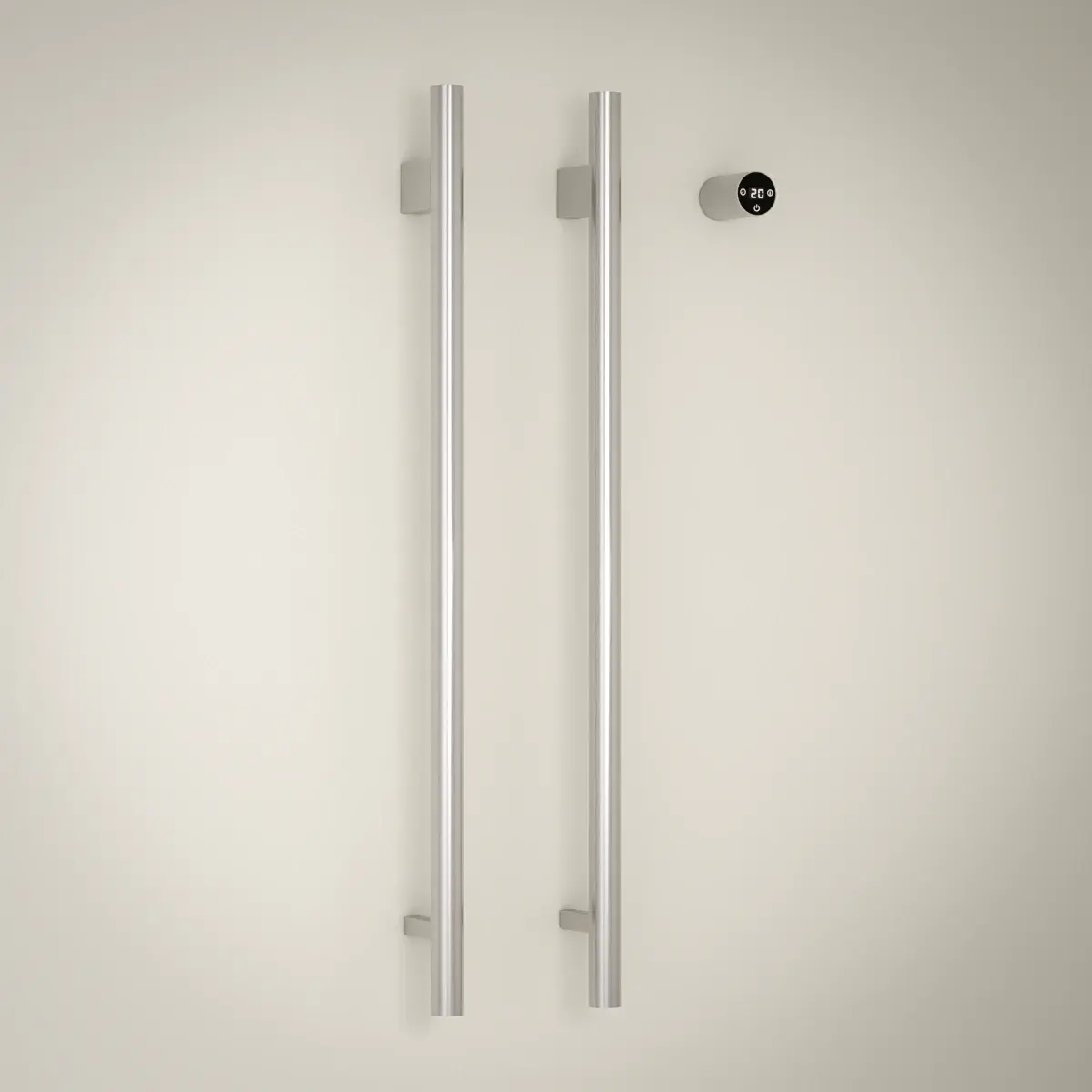 Sèche-serviettes mural électrique 45W finition inox brossé Ondia