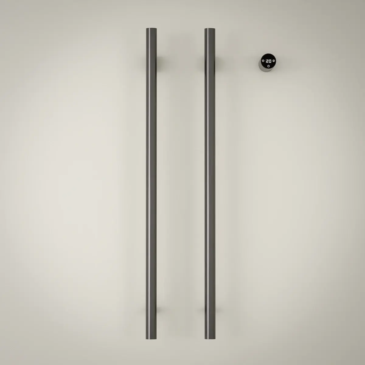 Sèche serviette 90x44x10, 45W, Gun métal brossé, Ondia