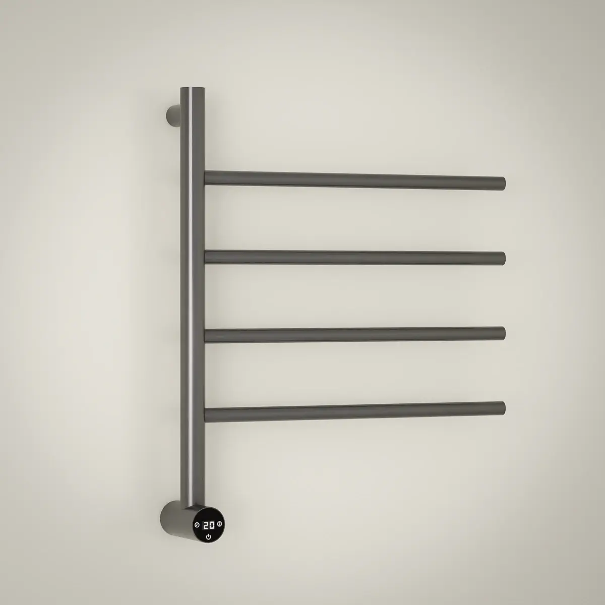 Sèche serviette 47.3x57x12cm, 75W, Gun métal brossé, Elios 