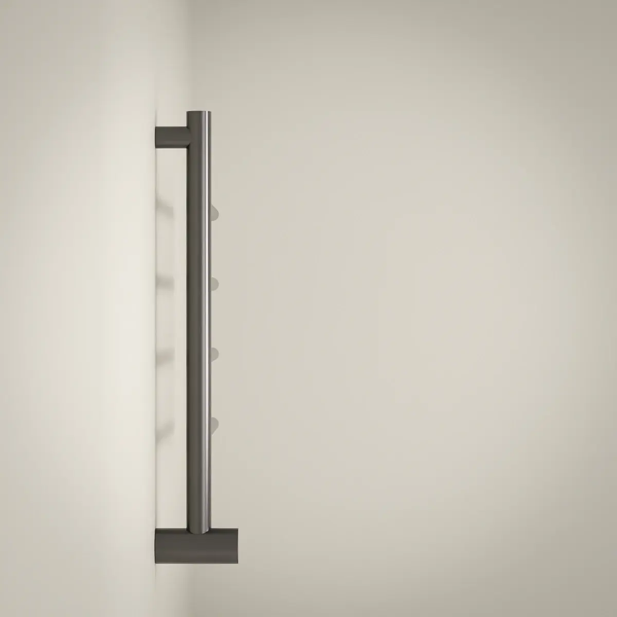 Sèche serviette 47.3x57x12cm, 75W, Gun métal brossé, Elios 