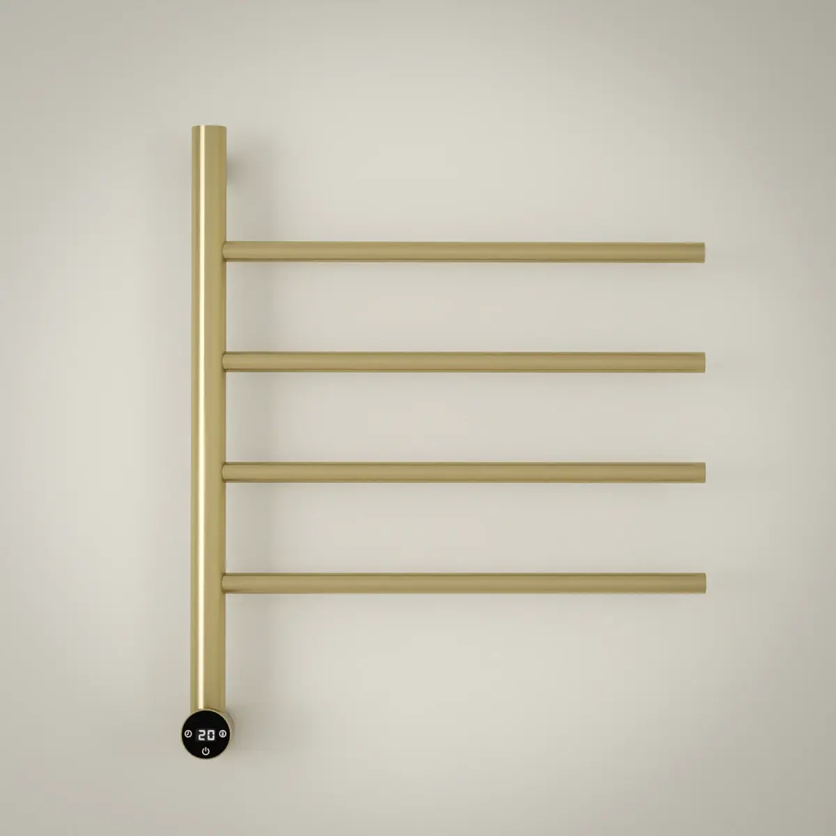 Sèche-serviettes mural électrique 75W finition doré brossé Elios