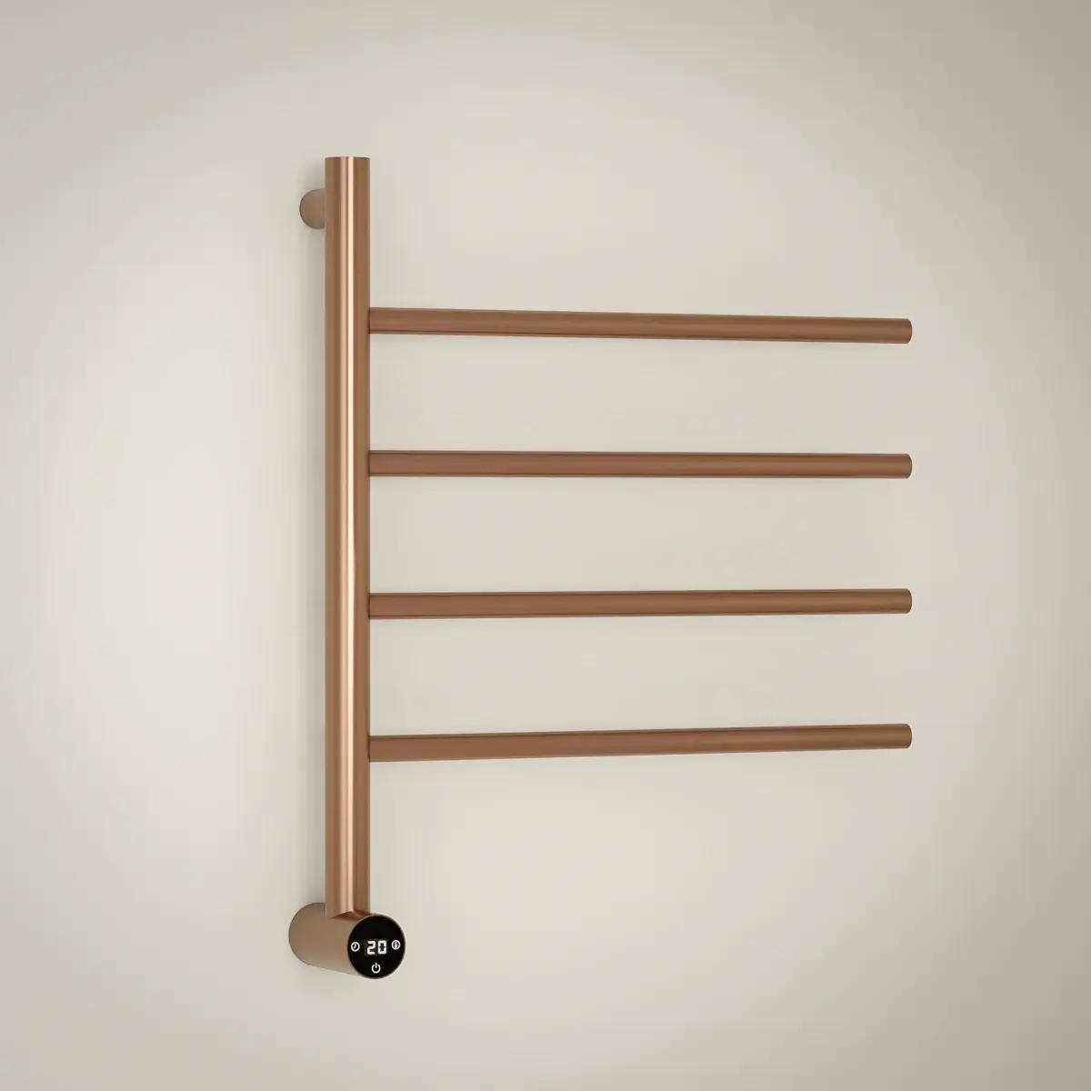 Sèche-serviettes électrique mural 75W finition doré rose brossé Elios