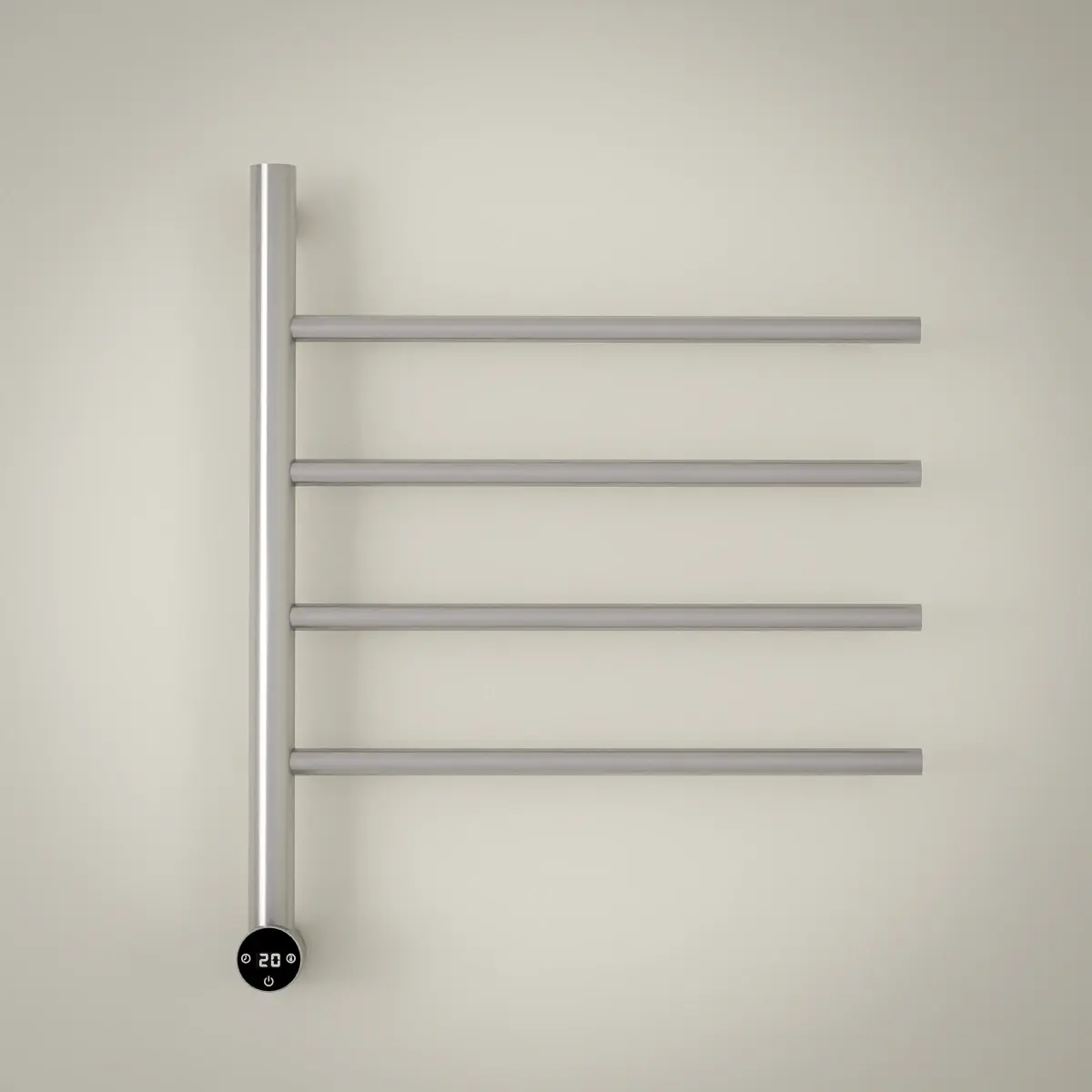 Sèche-serviettes mural électrique 75W finition inox brossé Elios