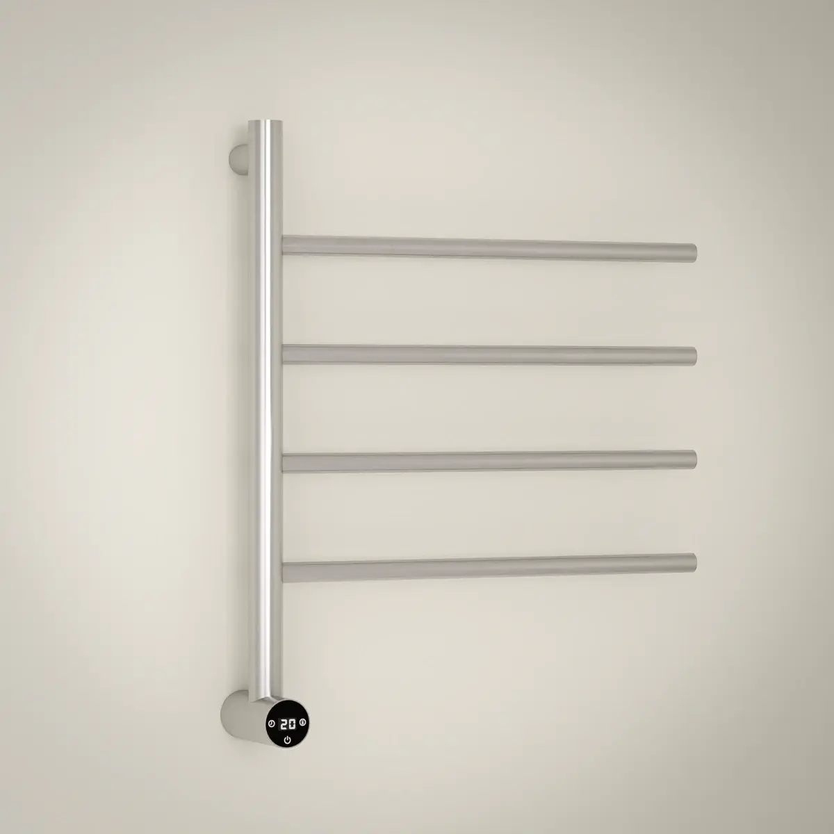 Sèche serviette 47.3x57x12cm, 75W, Inox brossé, Elios  