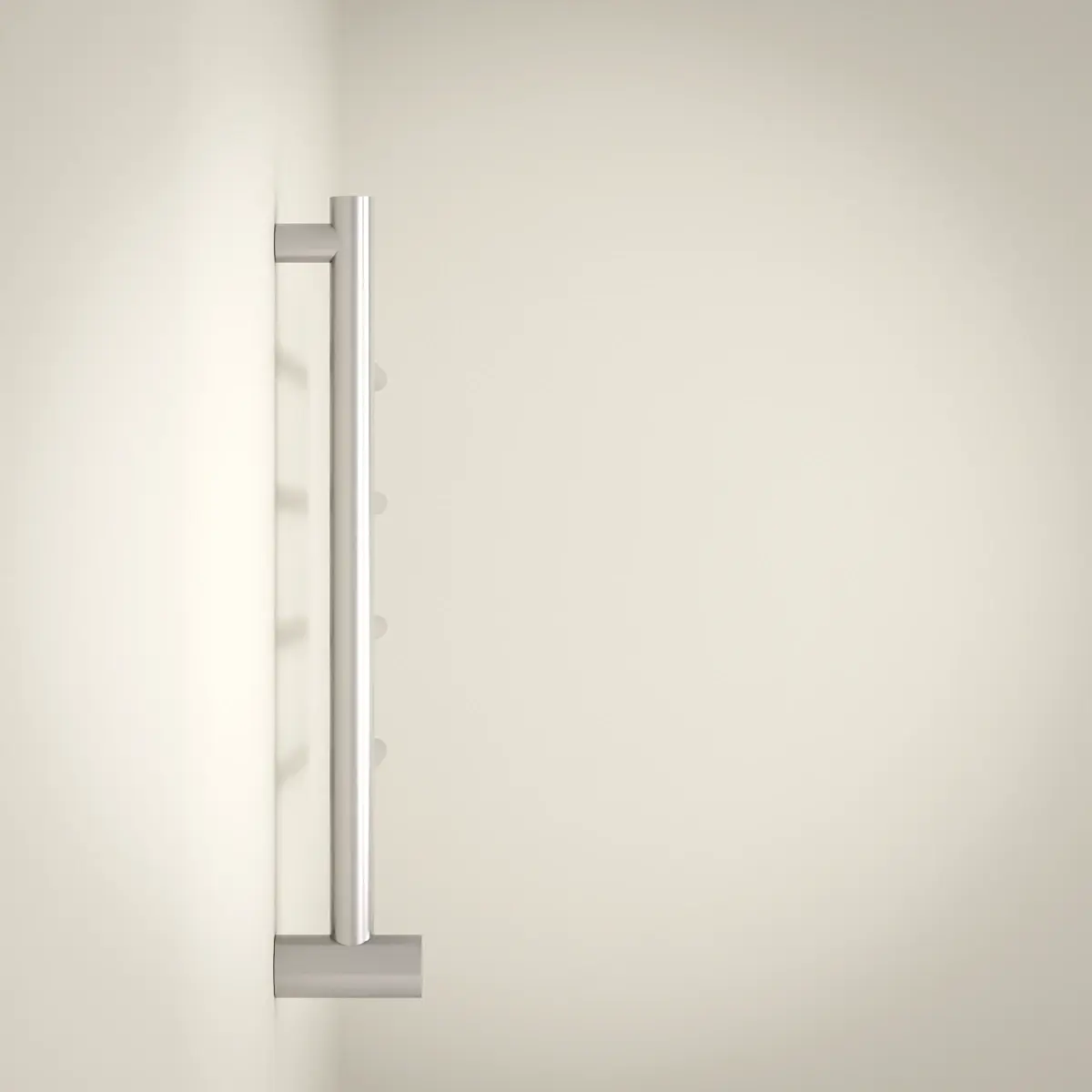 Sèche serviette 47.3x57x12cm, 75W, Inox brossé, Elios  