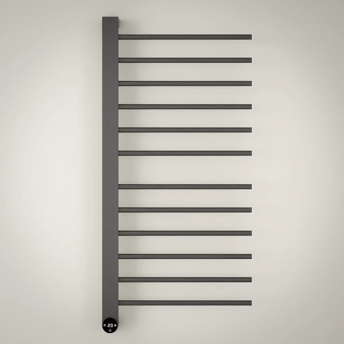 Sèche serviette 280W, Gun métal brossé, Calda  