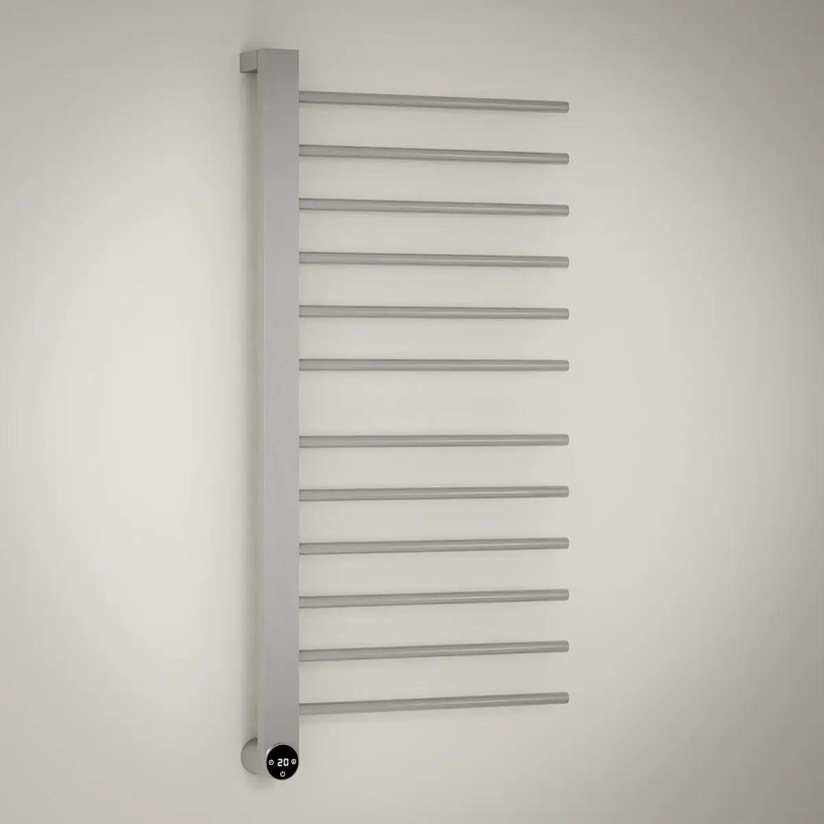 Sèche-serviettes mural 280W ouverture latérale inox brossé Calda