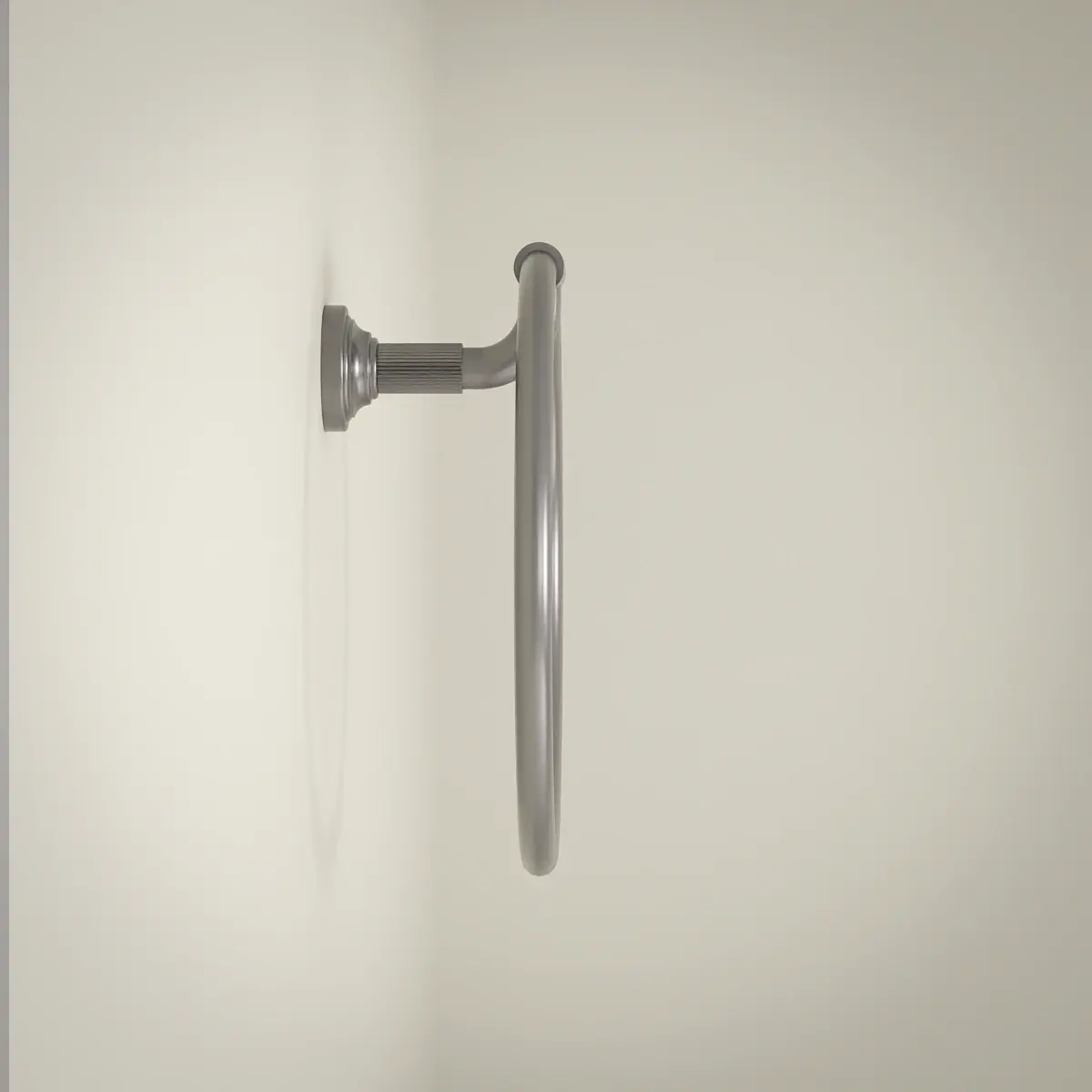 Anneau porte serviette cannelé, gun métal, César 1      