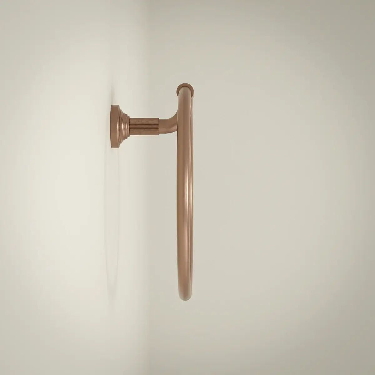 Anneau porte serviette cannelé, doré rose brossé, César 1      