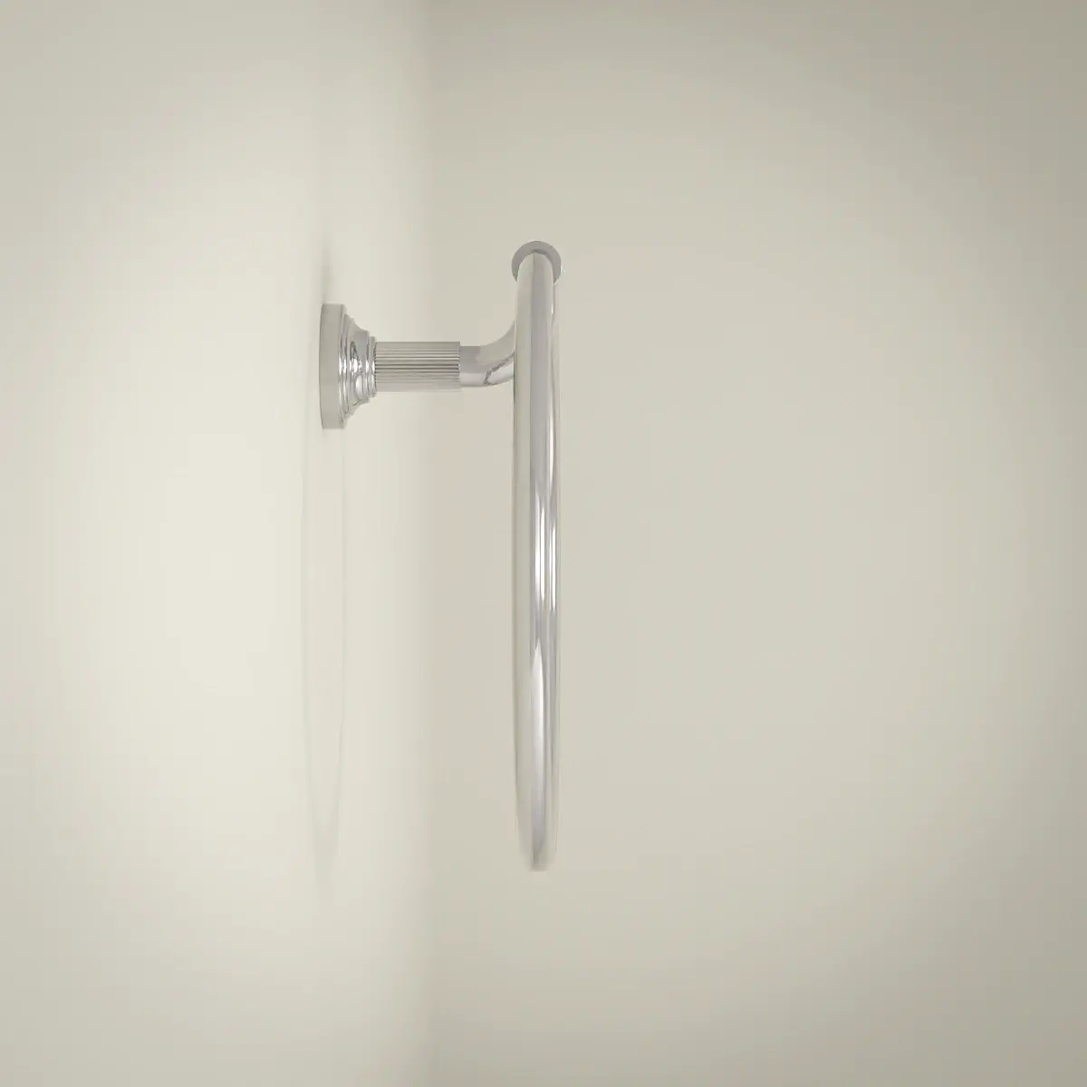 Anneau porte serviette cannelé, chrome, César 1      