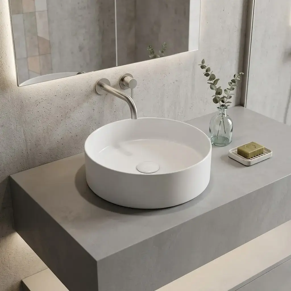 Vasque à poser, 35.2x11.2 cm, Blanc mat, Art