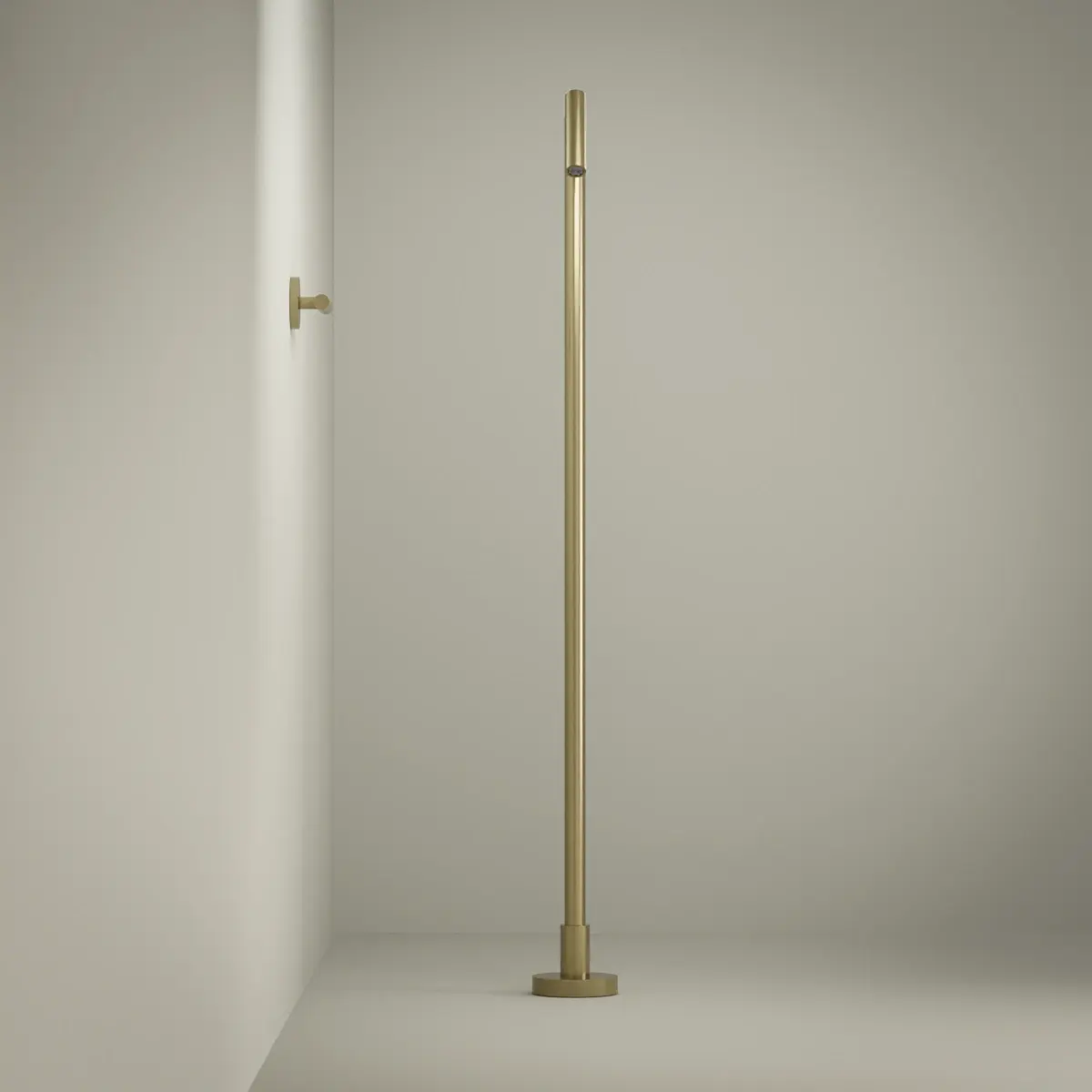 Set mitigeur lavabo encastré avec bec au sol, doré brossé, Honfleur 1 