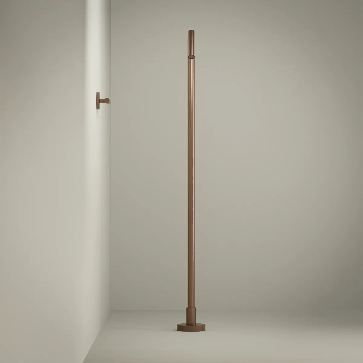 Set mitigeur lavabo encastré avec bec au sol, doré rose brossé, Honfleur 1   