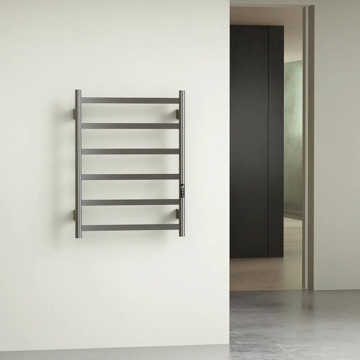 Sèche serviette 57.3x75.4x9.3cm, 140W, Gun métal, Scala