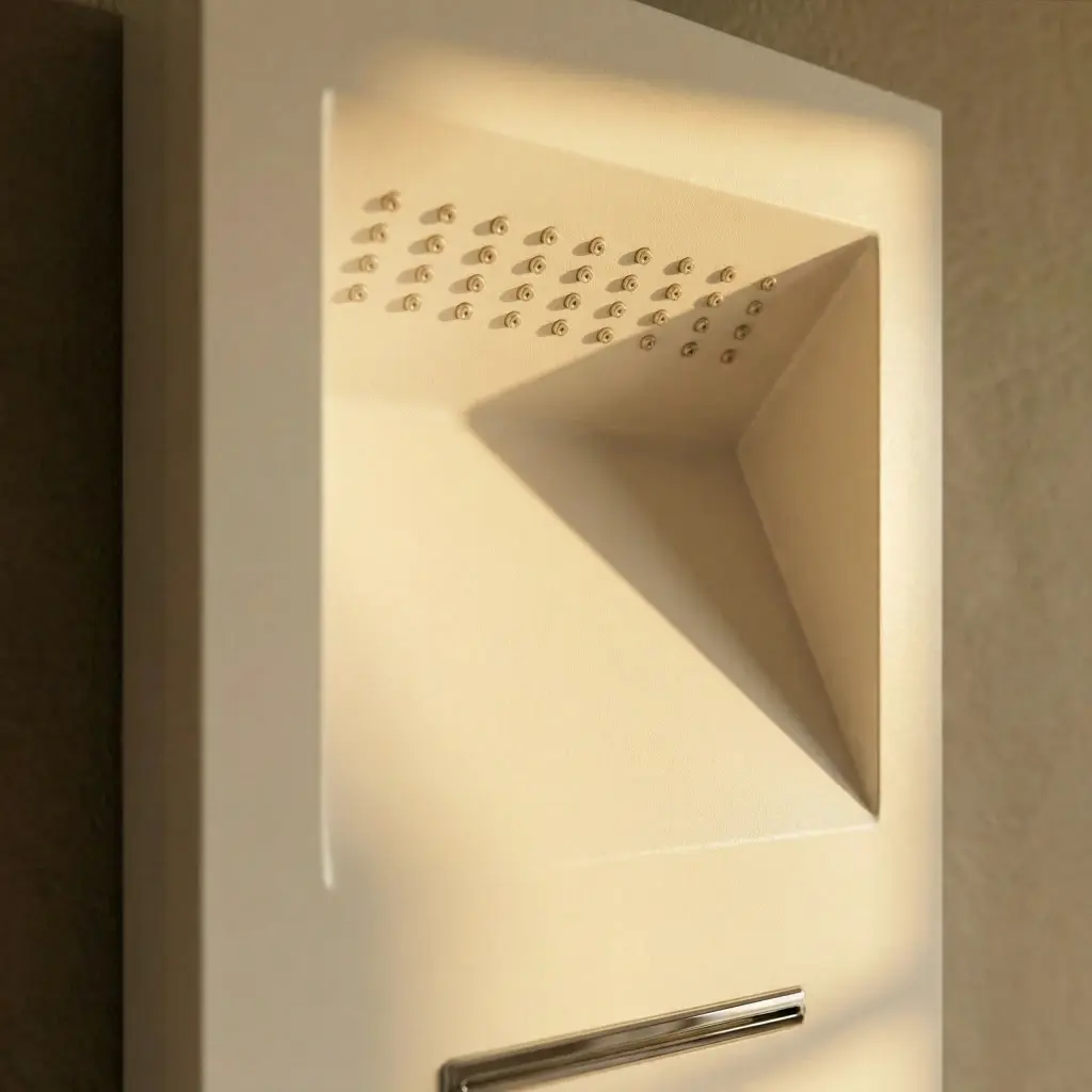 Plano, panneau de douche hydromassant, thermostatique, Solid Surface 4.webp