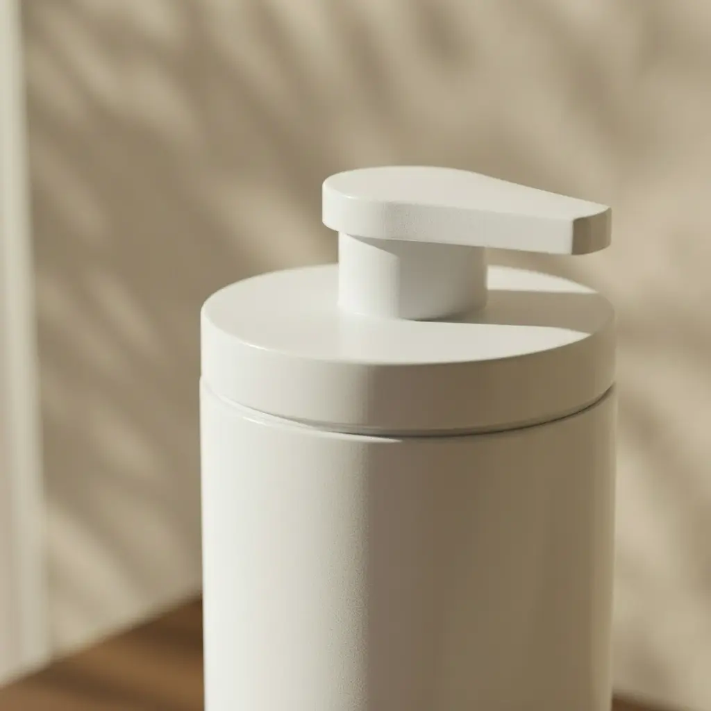 Distributeur de savon à poser blanc, Infinity Flow (1).webp