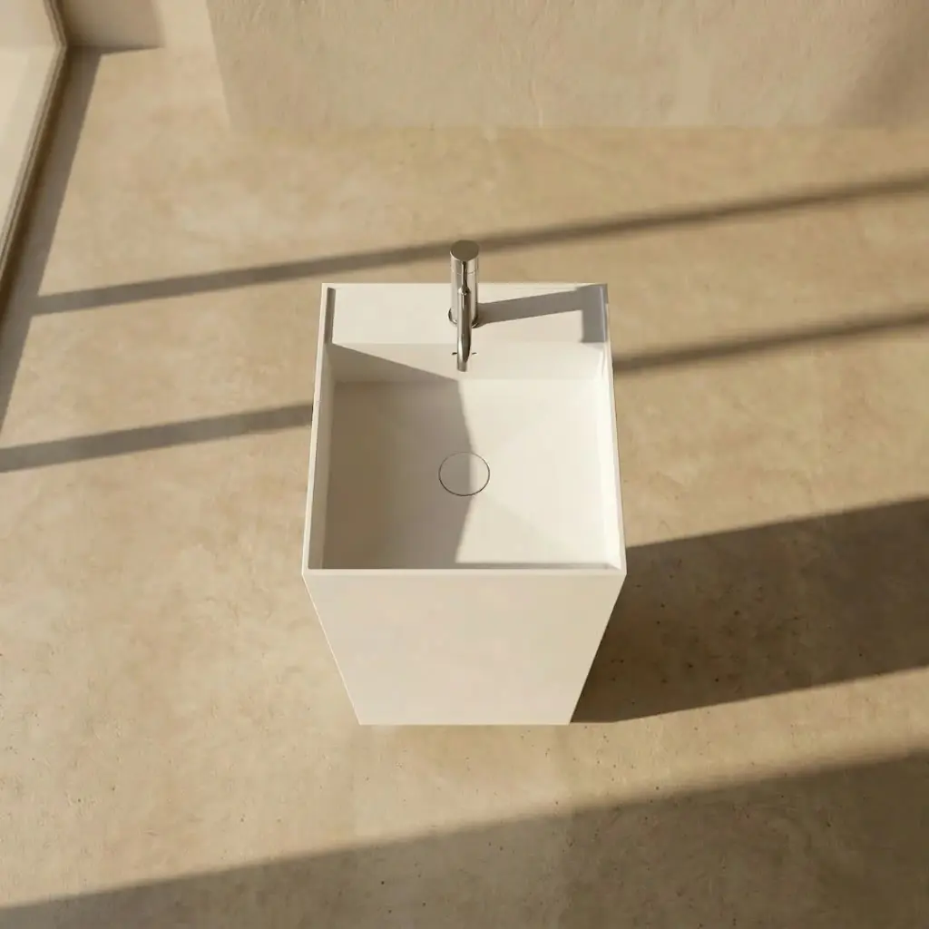 Lavabo à poser rectangle 38x90 cm, Solid Surface, Thin (2).webp