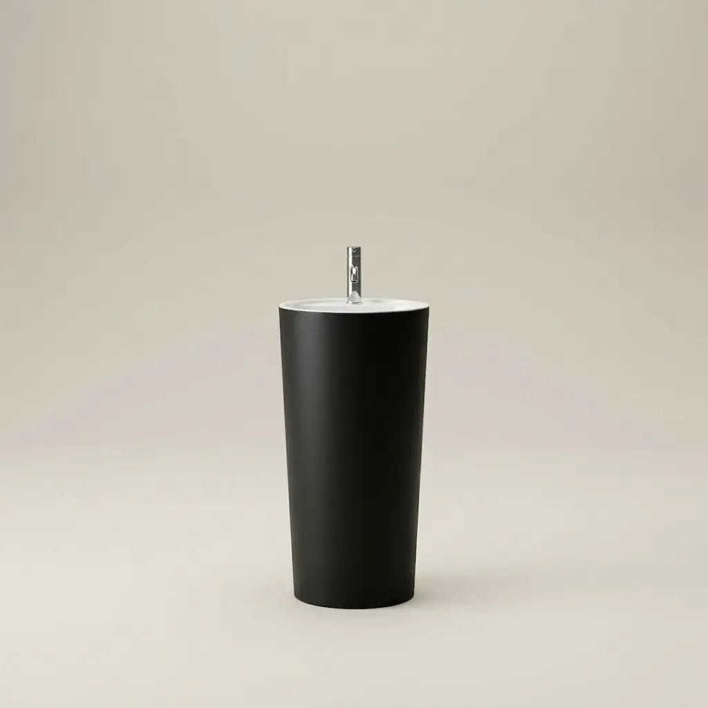 Lavabo à poser 45x90 cm, Solid Surface, Nera (2).webp