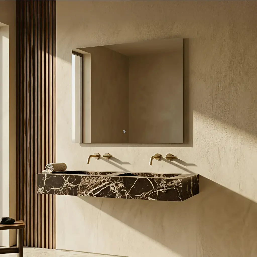 Vasque marron double.webp