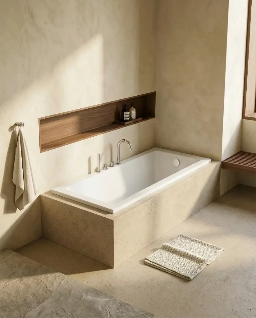 Baignoire encastrable 160x70 cm, Acrylique, Blanc mat, Pieds inclus, Senetosa.webp