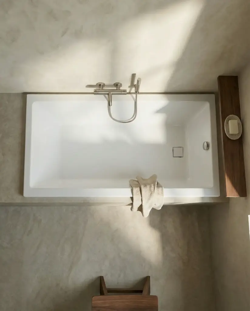 Baignoire rectangulaire, 160x70 cm, acrylique, Cavallo (7).webp