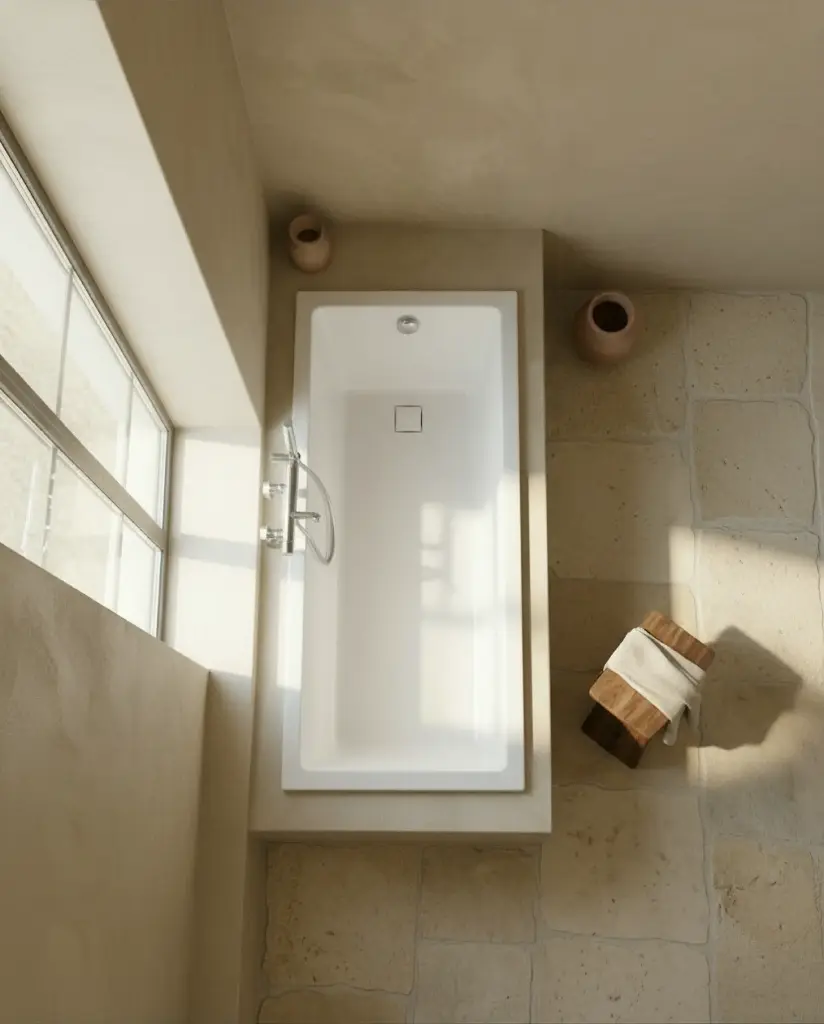 Baignoire rectangulaire, 170x75 cm, acrylique, Cavallo (6).webp