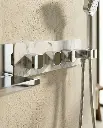 Mitigeur thermostatique douche encastré 5 voies, finition marbre blanc, Infinity Elements.webp