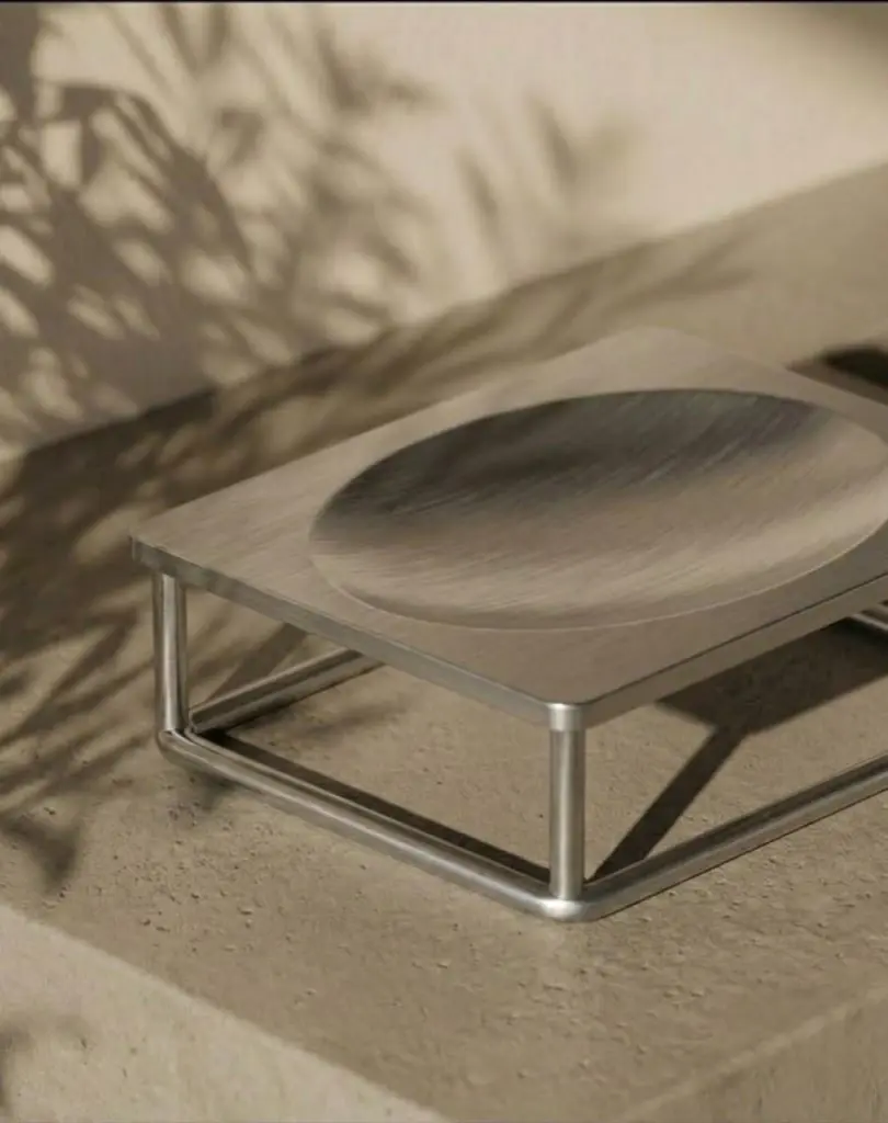 Porte-savon à poser - Chromé brossé - Infinity elegance (1).webp