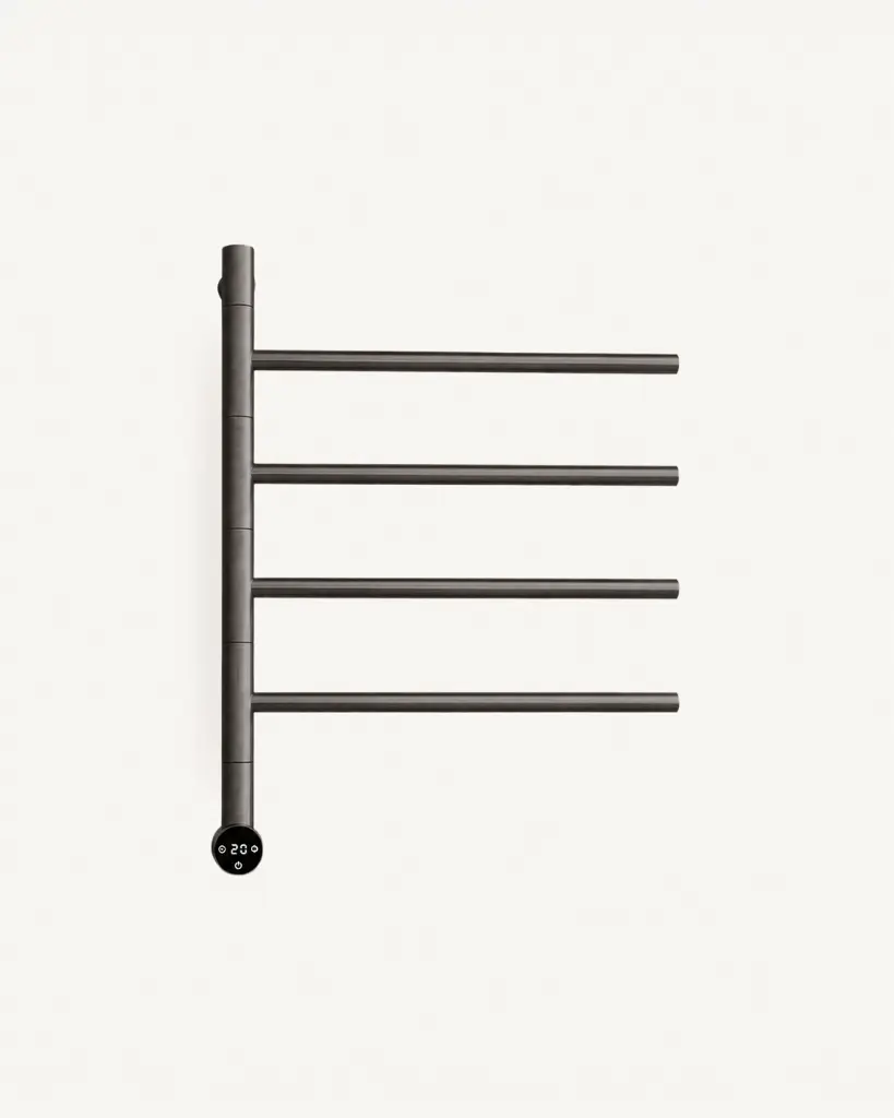 Sèche serviette 47.3x57x12cm, 75W, Gun métal brossé, Elios (3).webp