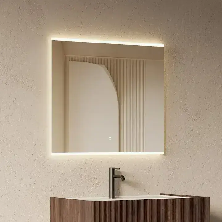 Miroir led et anti-buée, 80x70, Loren  