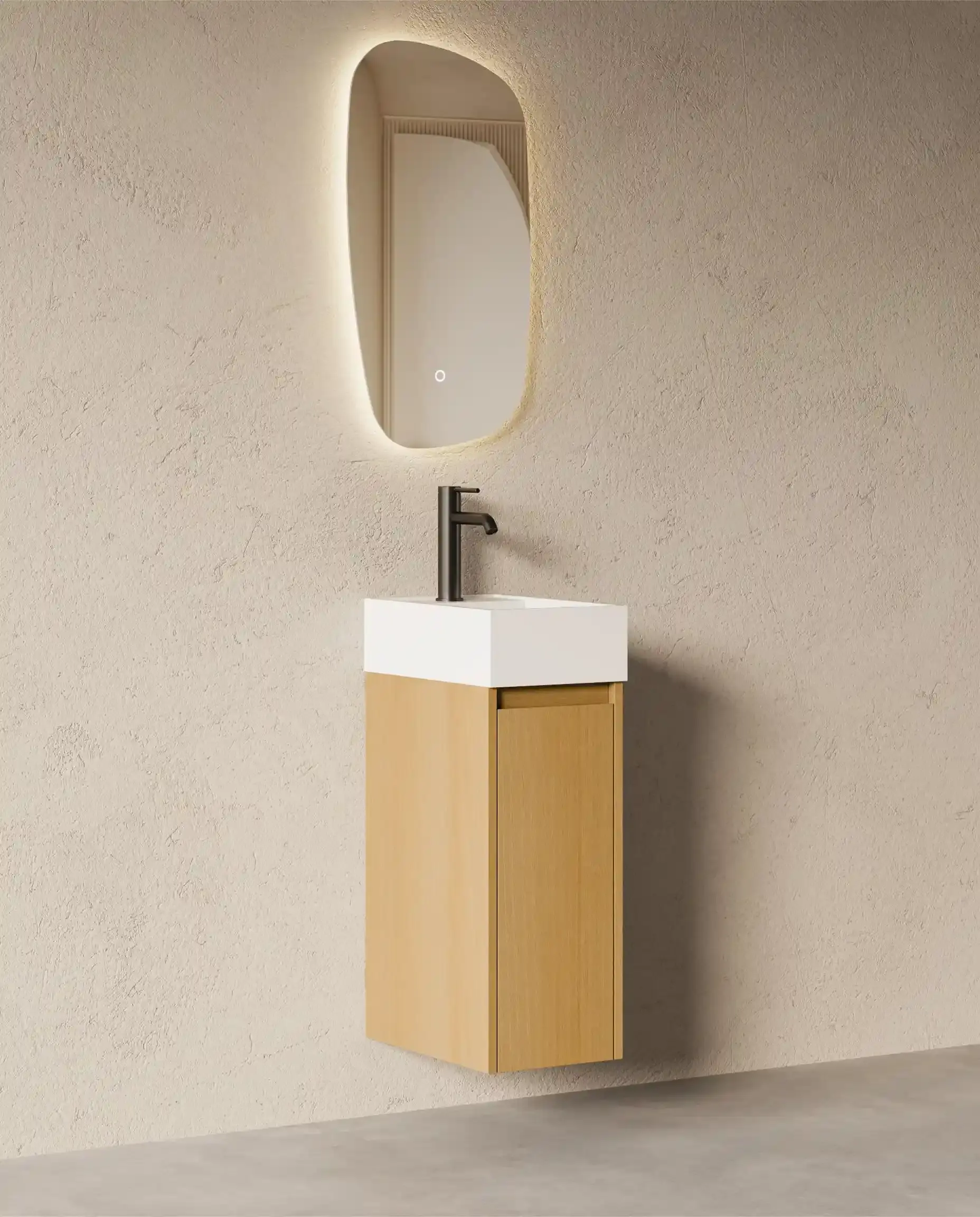 Lave-mains suspendu, Chêne Naturel, Aude