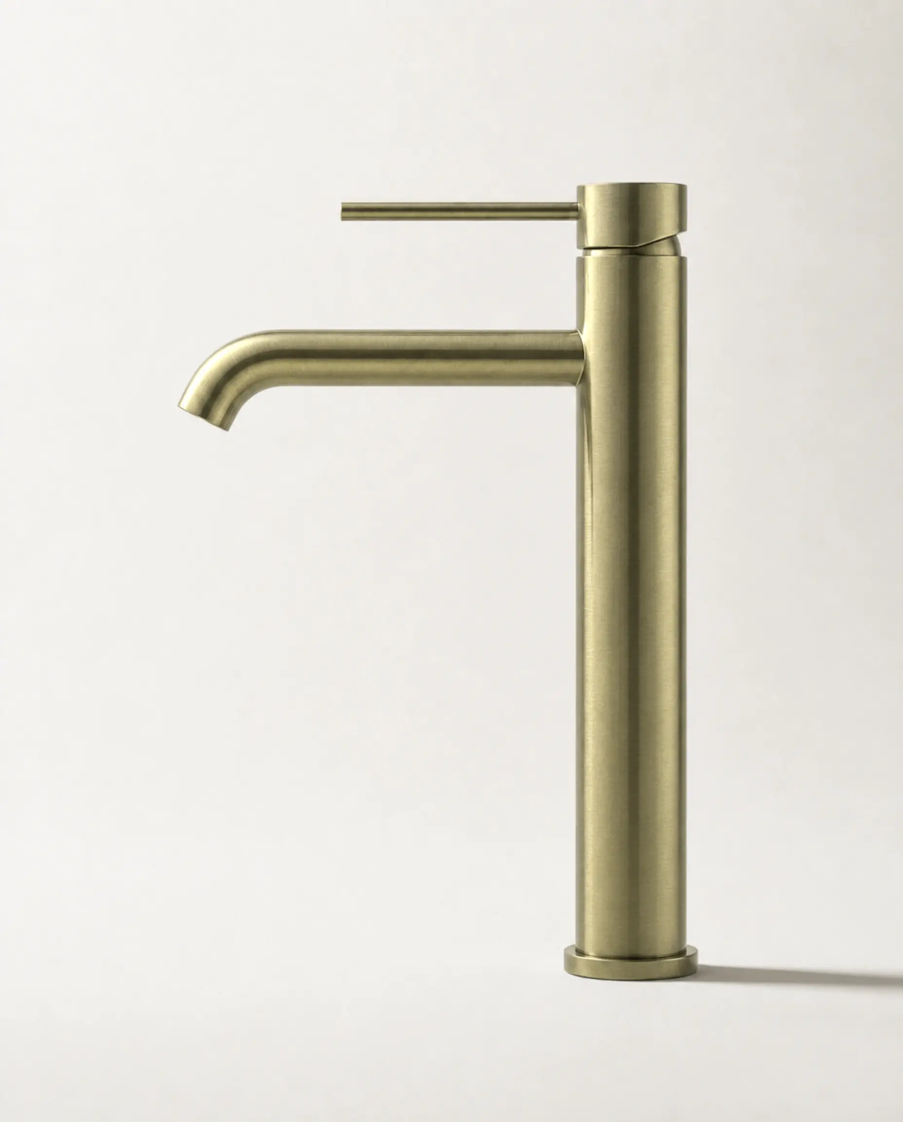 Robinet mitigeur lavabo haut, Châtelet, Doré brossé