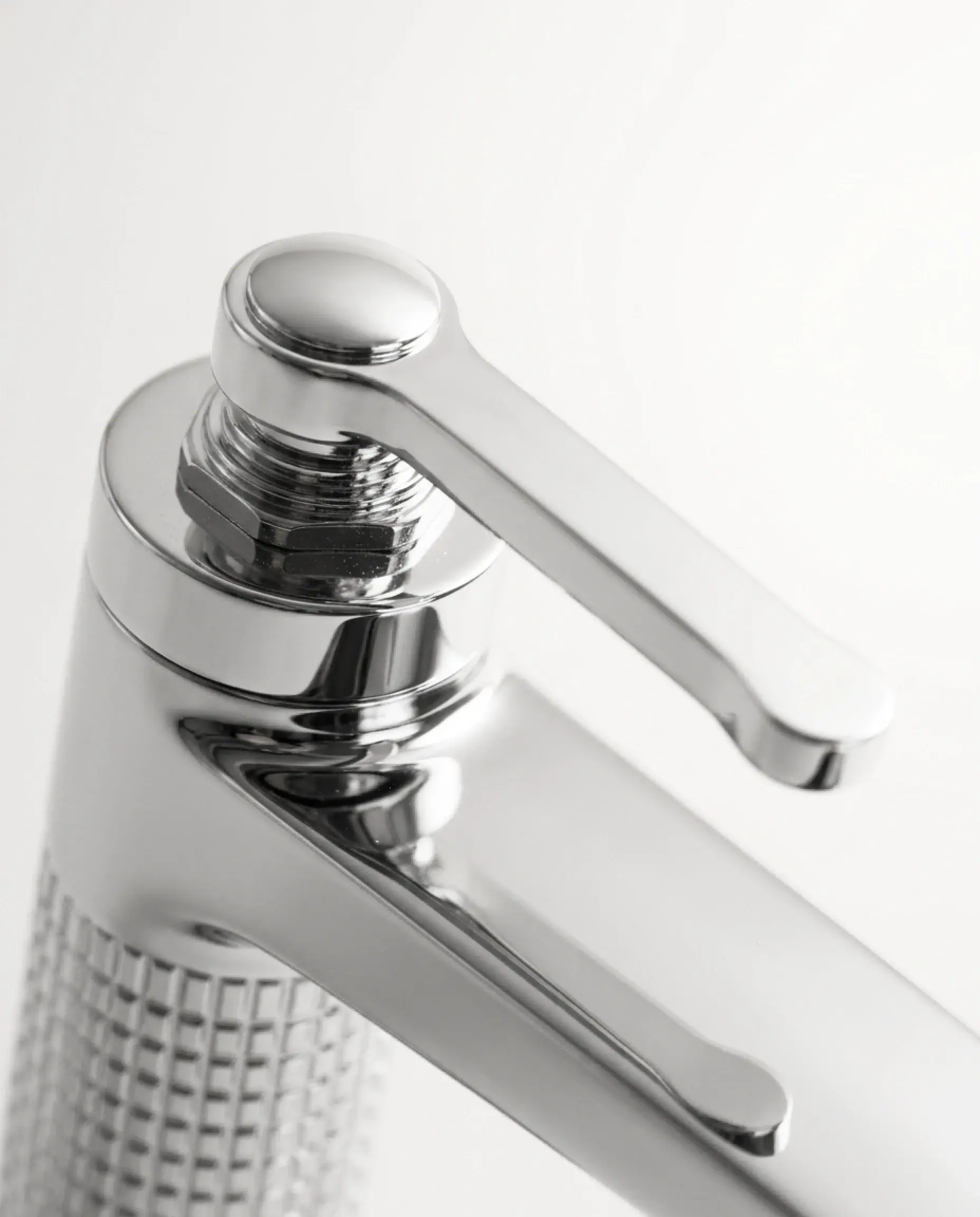 Mitigeur lavabo surélevé cannelé, Chrome, César 1 