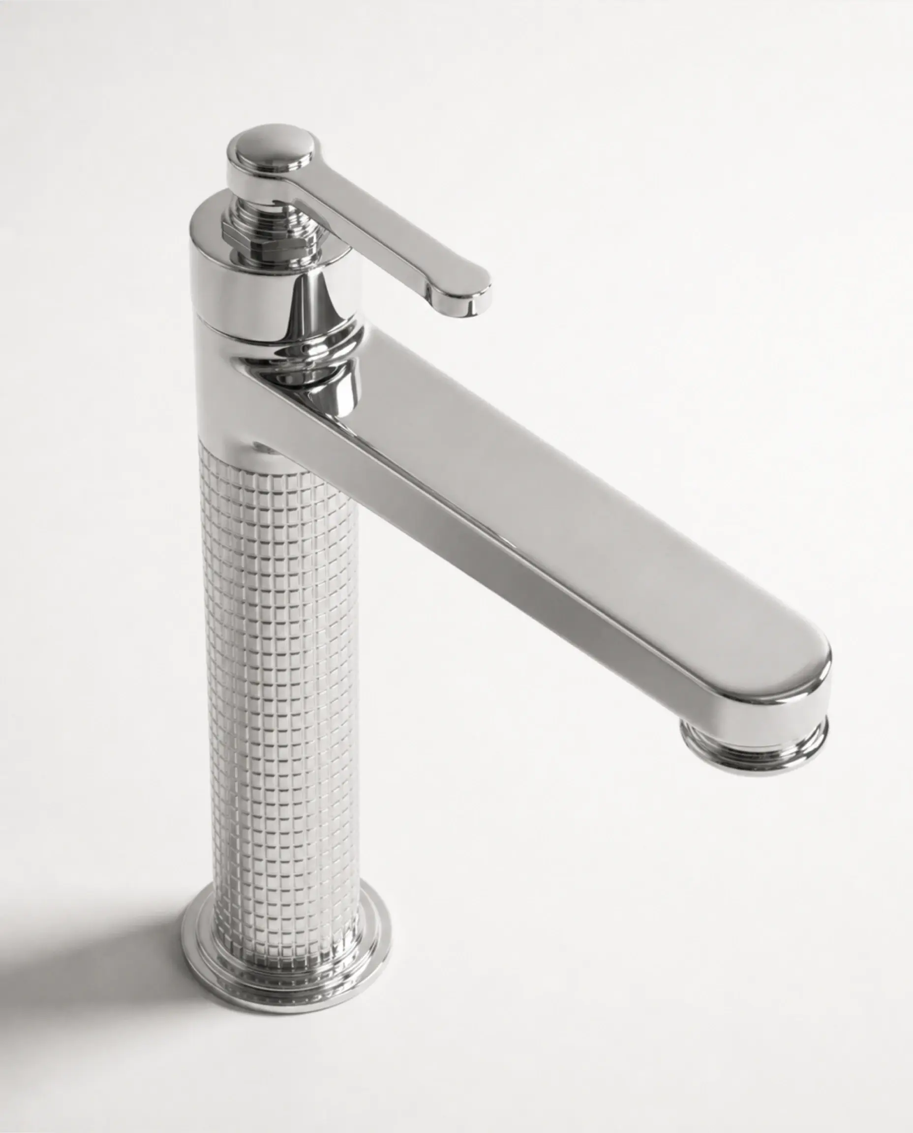 Mitigeur lavabo surélevé cannelé, Chrome, César 1 