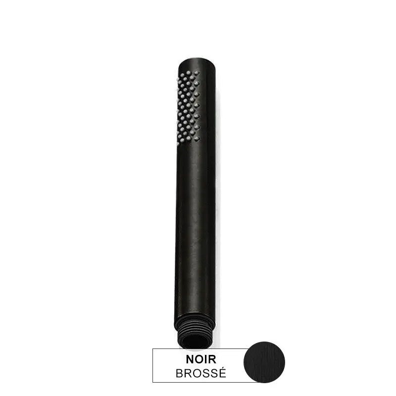 Mitigeur douche externe, barre et douchette tube, Noir brossé, Chatelet
